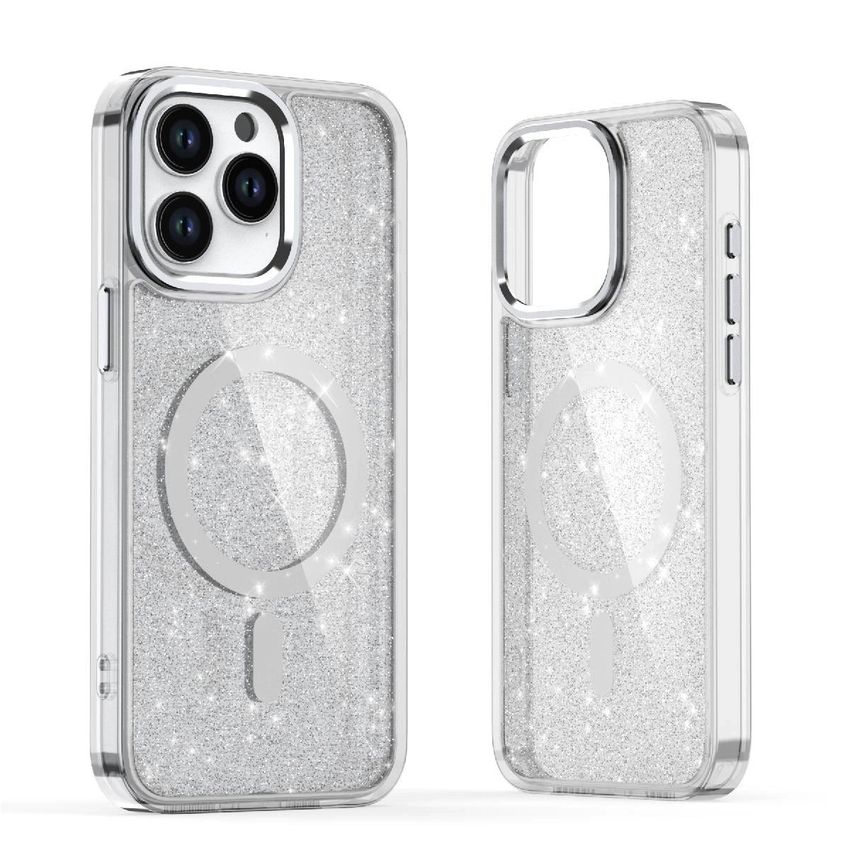Glitter Case med MagSafe til Samsung Galaxy A16 5G - hvid
