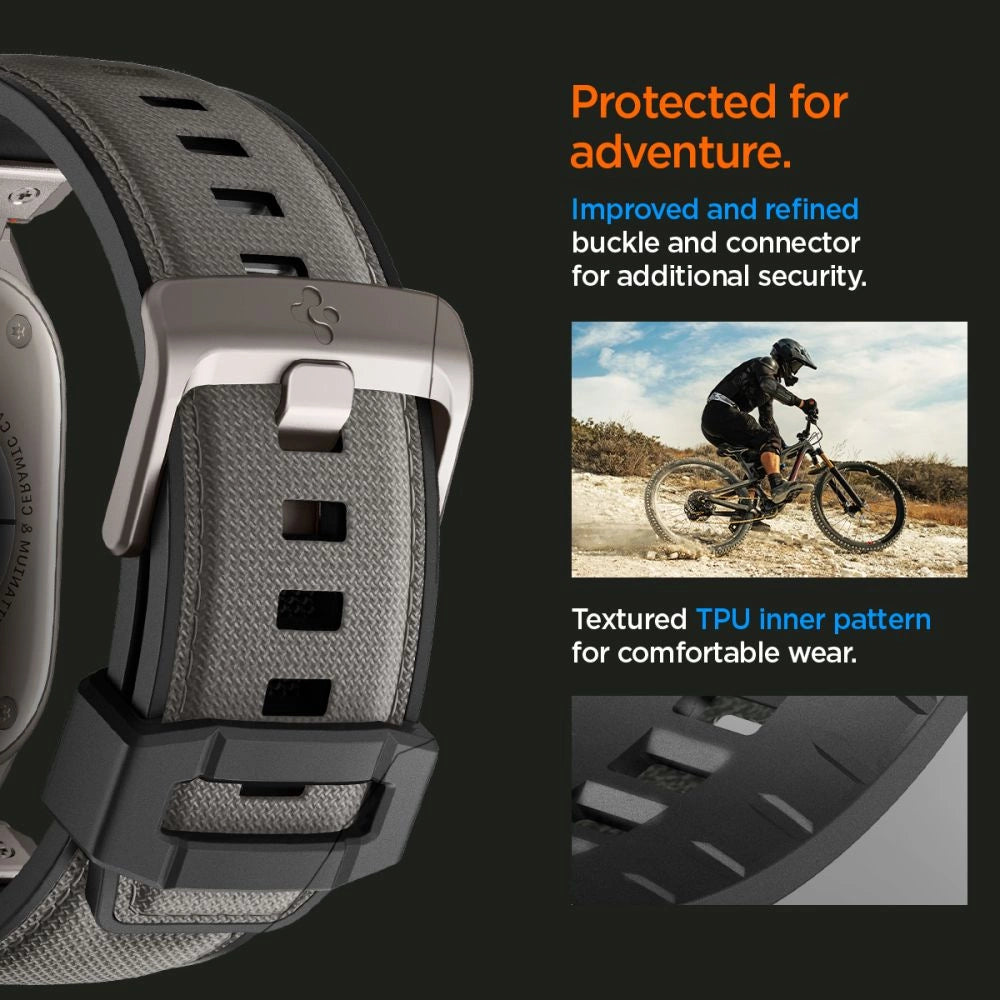 Spigen DuraPro Armor Strap til Apple Watch 44 / 45 / 46 / 49 mm - Grå