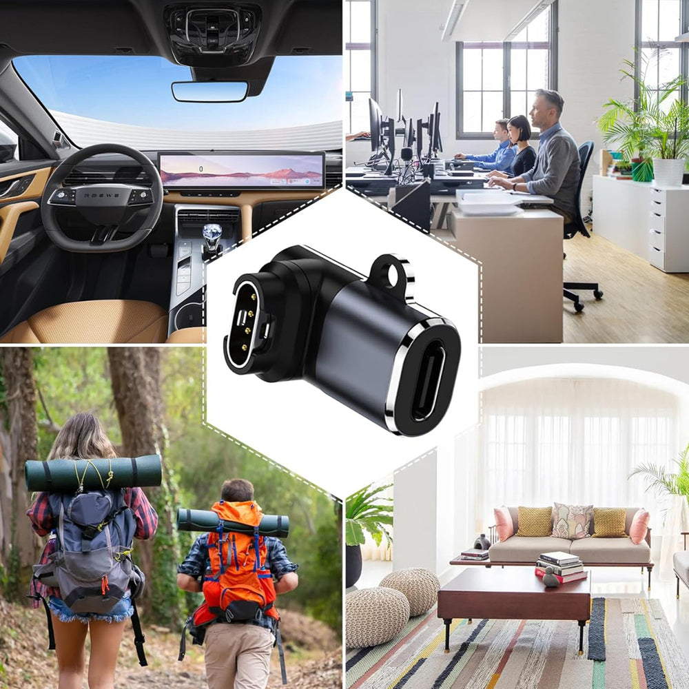 Wozinsky WAYGS1 USB-C Adapter til Garmin Smartwatch - Grå