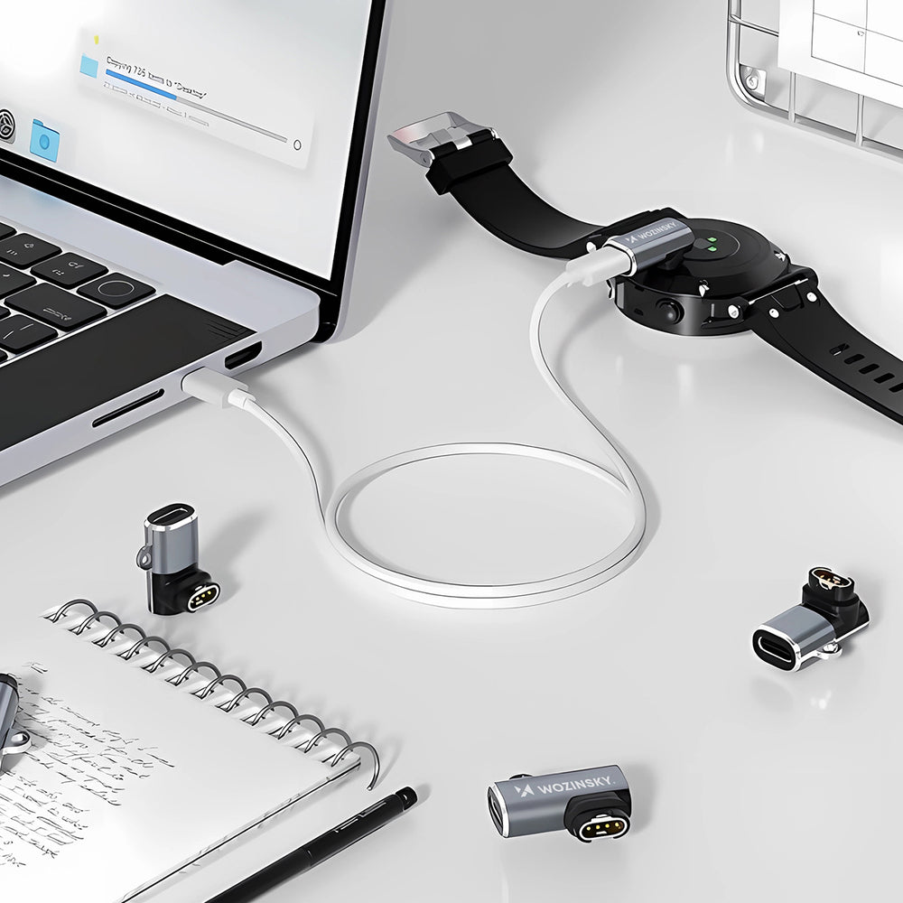 Wozinsky WAYGS1 USB-C Adapter til Garmin Smartwatch - Grå