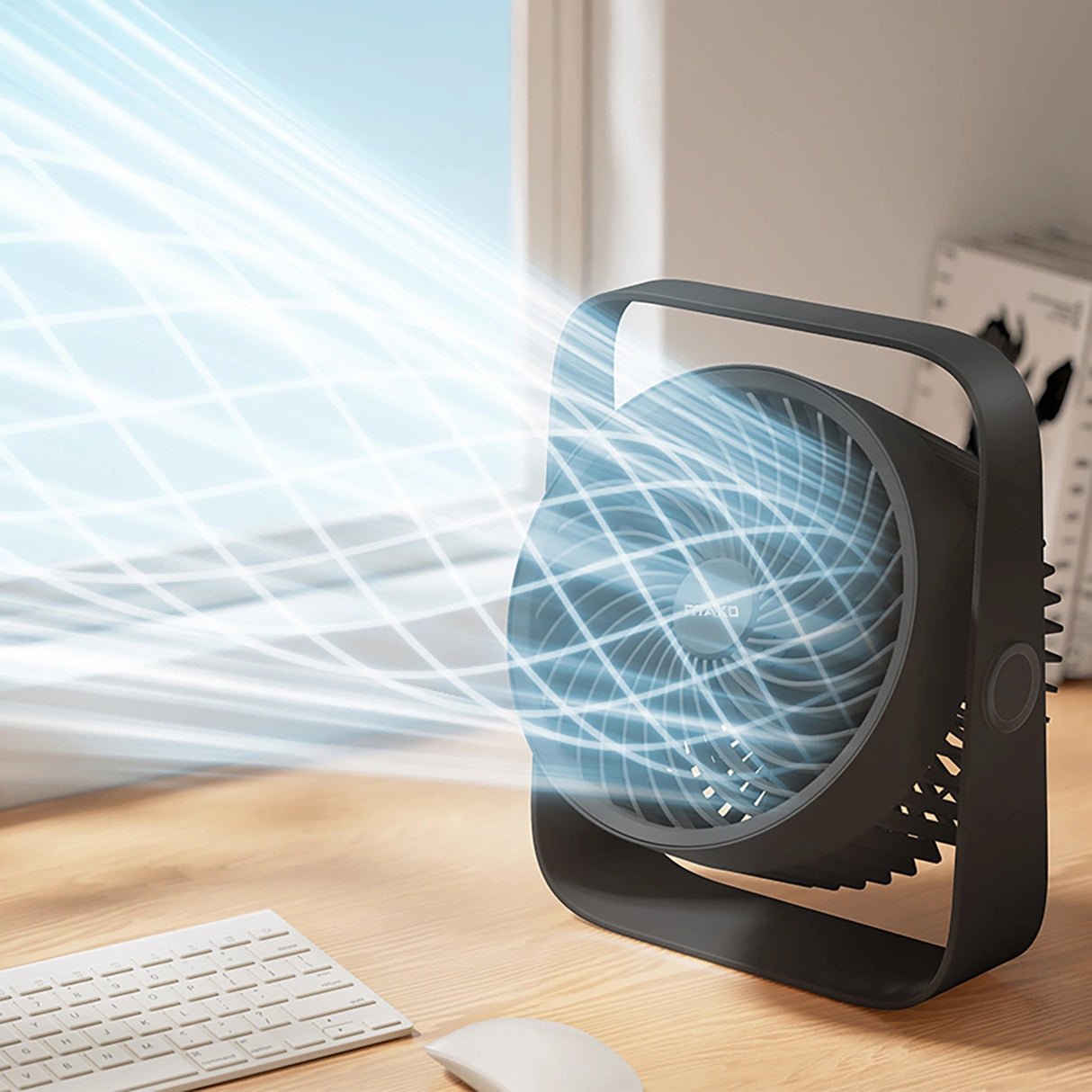 Rtako WD0Y6S Dual Impeller Mini Fan 3600mAh - sort