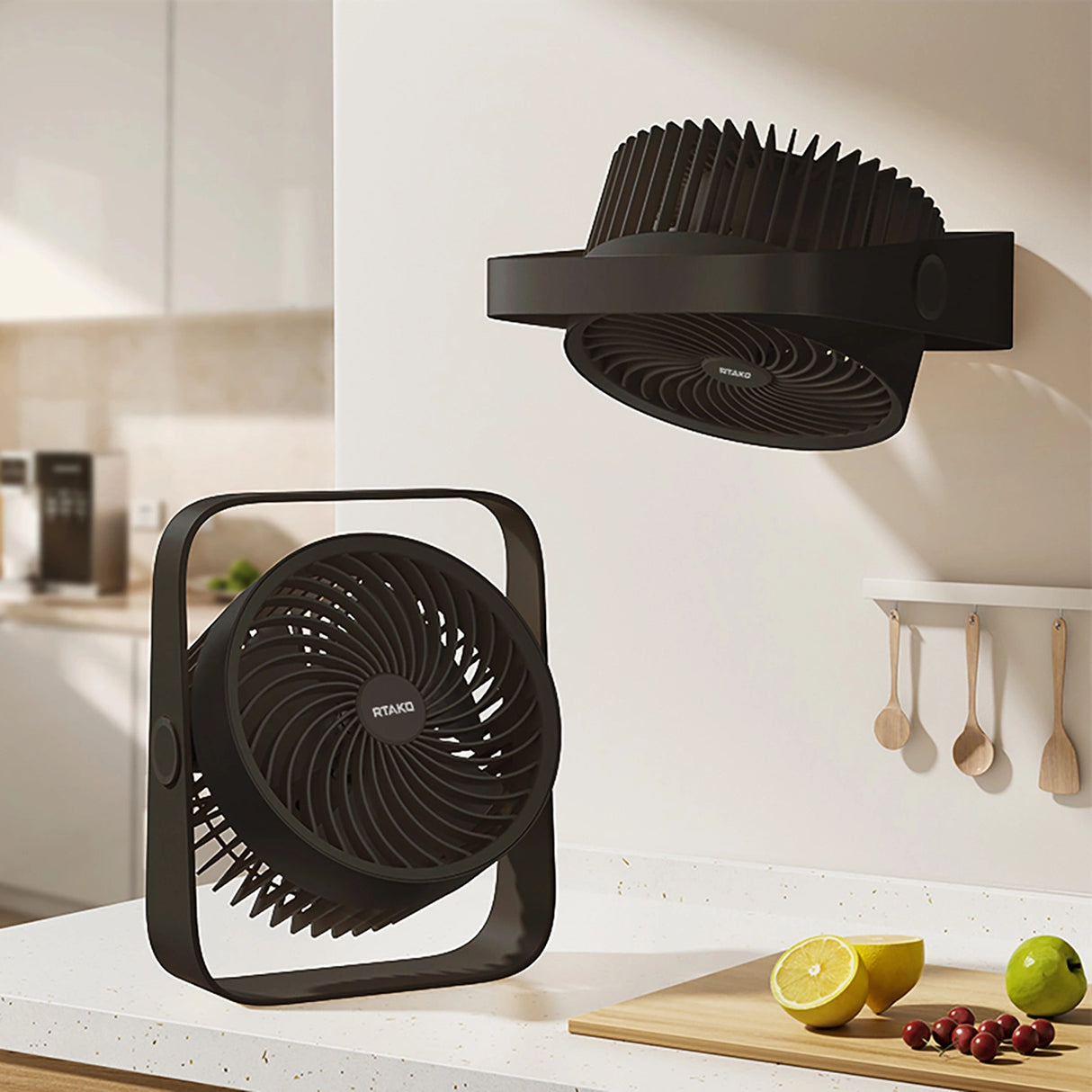 Rtako WD0Y6S Dual Impeller Mini Fan 3600mAh - sort