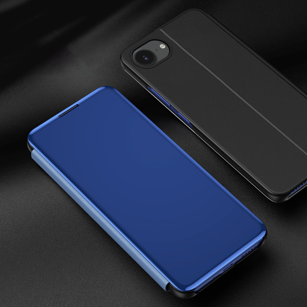 Clear View Case til iPhone 16e / 17e Flip Cover - Blå