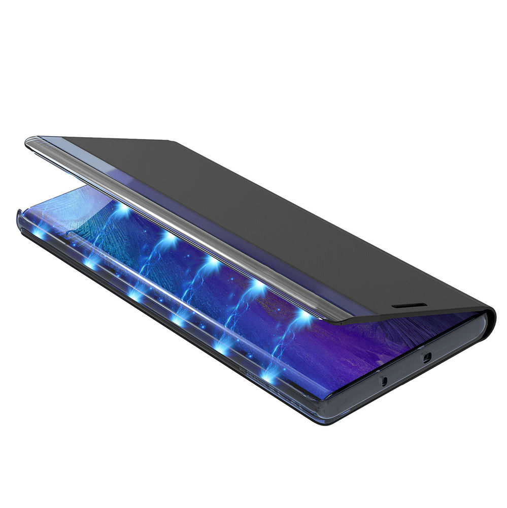 Ny Sleep Case med flap og stand til iPhone 16e / 17e - sort