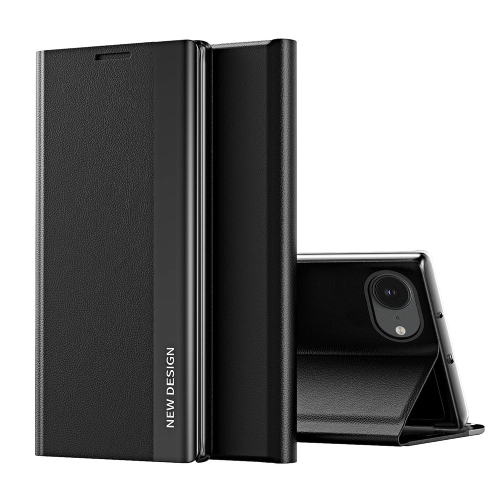 Sleep Case Pro til iPhone 16e / 17e med flap og stand - sort
