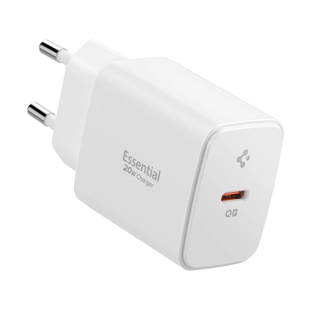 Spigen Essential EE201EU USB-C 20W Wall Charger - hvid