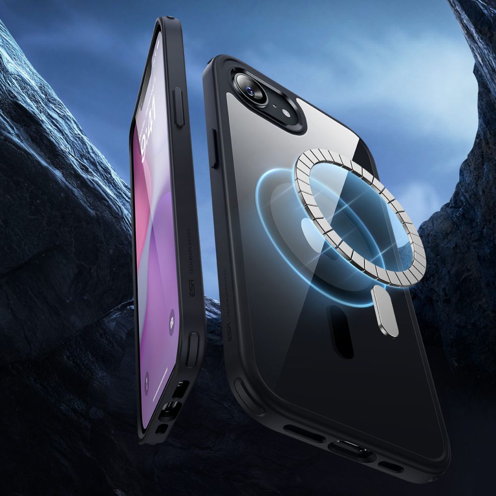 ESR Classic Hybrid Halolock MagSafe iPhone 16e Case - klar sort