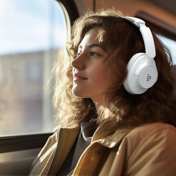 Tronsmart SOUNFII Q20S Hybrid ANC trådløse hovedtelefoner med aktiv støjreduktion - hvid