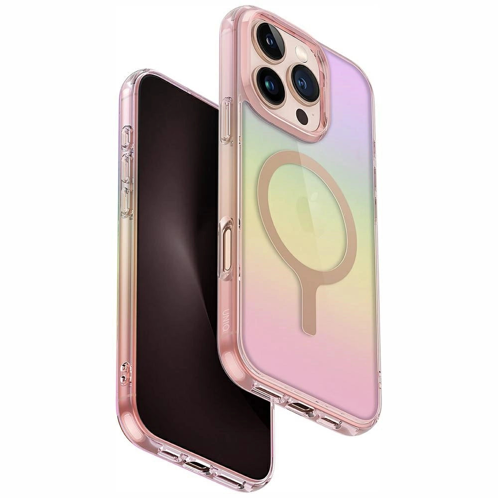 Uniq Iridescia Magclick opladningsfoder til iPhone 16 Pro - Pink