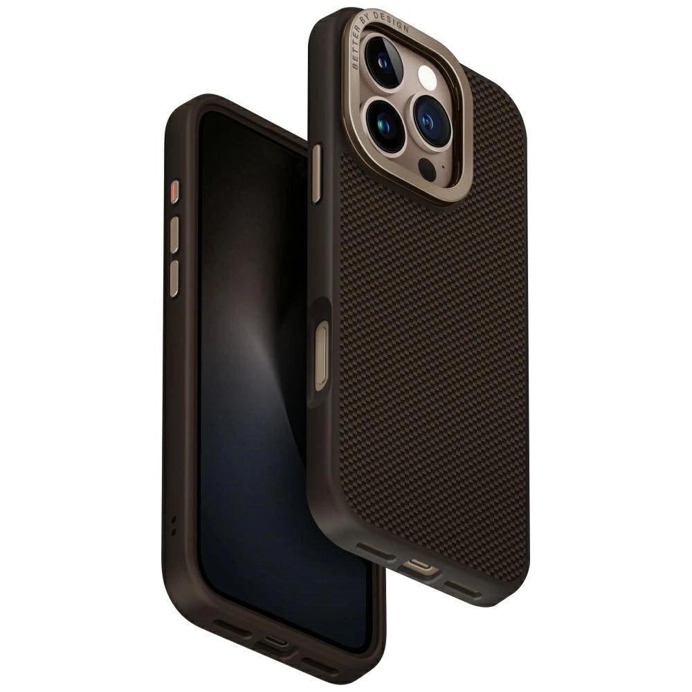 Uniq Keva Max Magclick opladningskamera Stand Case til iPhone 16 Pro - Brown