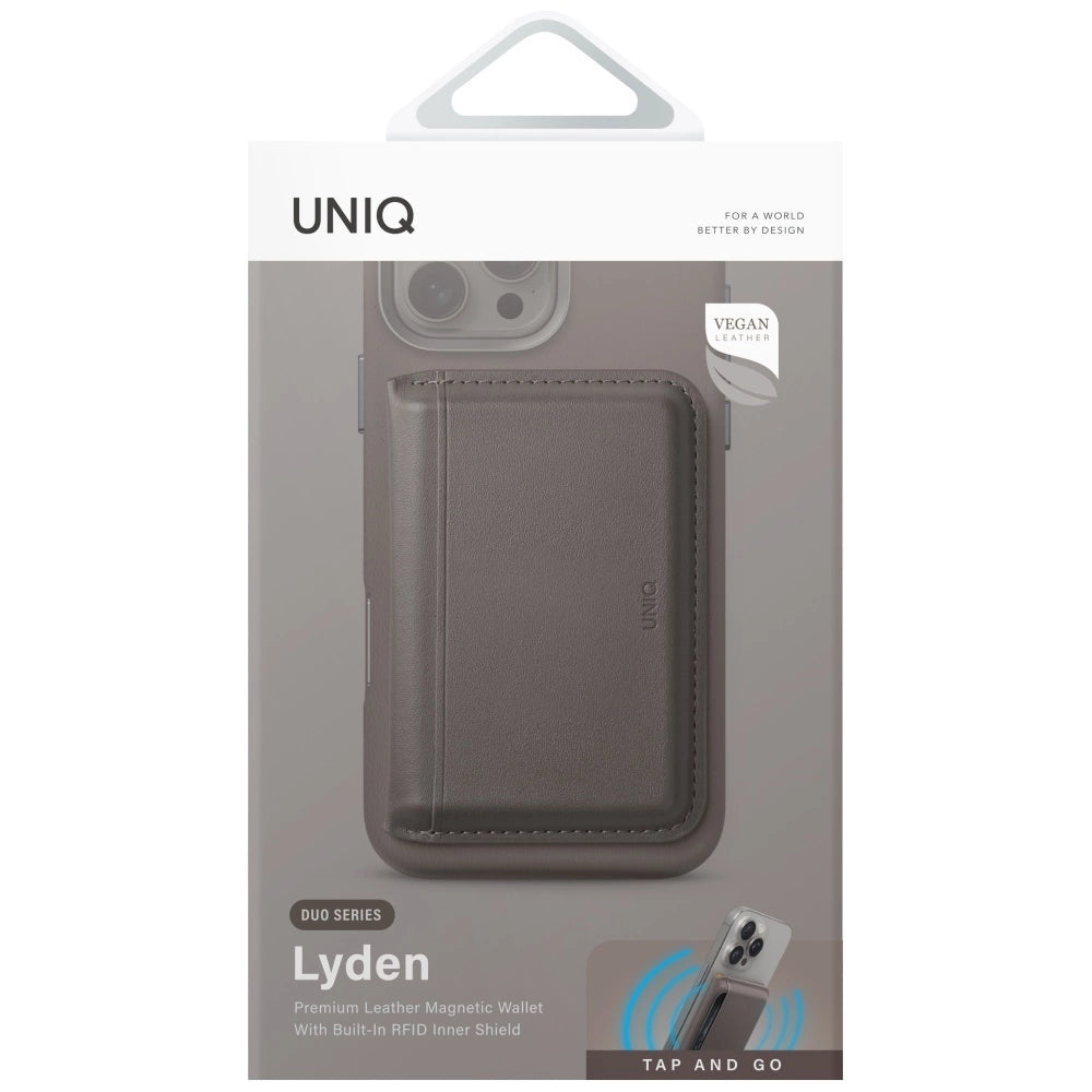 Uniq Lyden DS RFID Magnetic Wallet med Telefonstativ - Grå