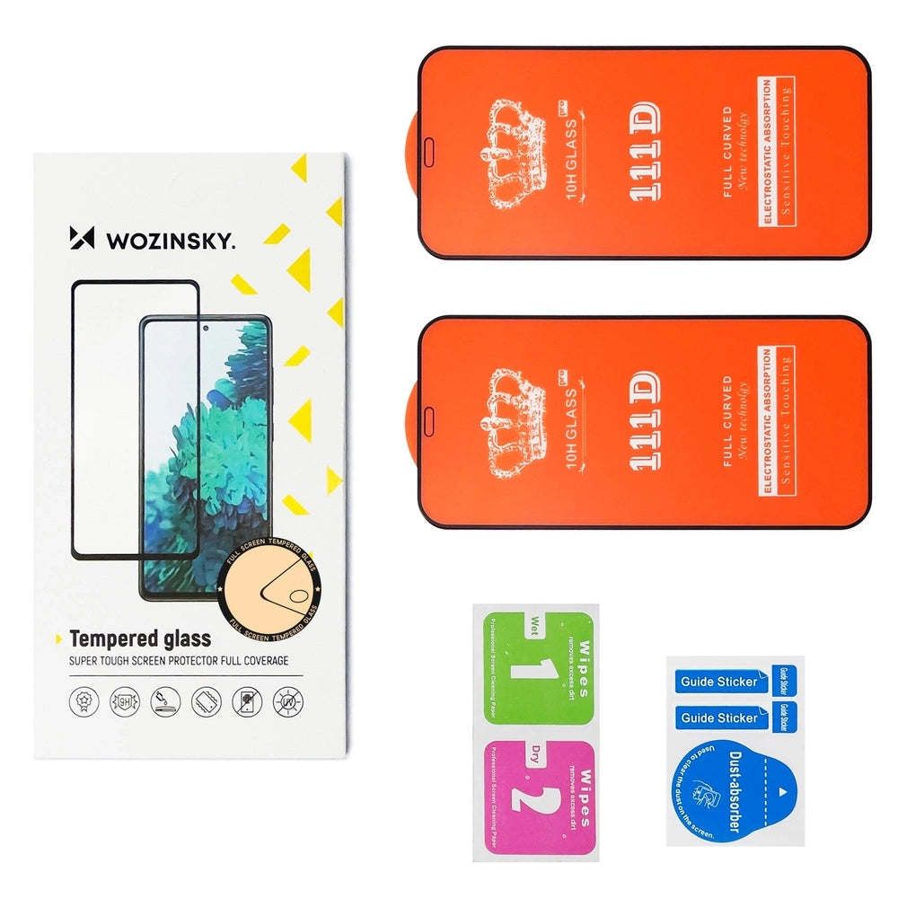 Wozinsky Full Glue tempereret glas til Xiaomi Redmi Note 14 5G / Note 14 4G, 2-pakke
