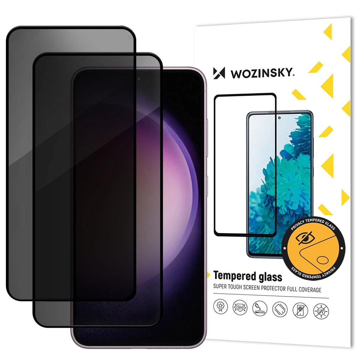 Wozinsky Privacy Glass tempered glass for Xiaomi Redmi 14C 5G, 2-pack