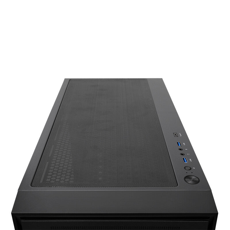 Chieftec Midi Tower GS-03B-BLK-OP, Schwarz Sort