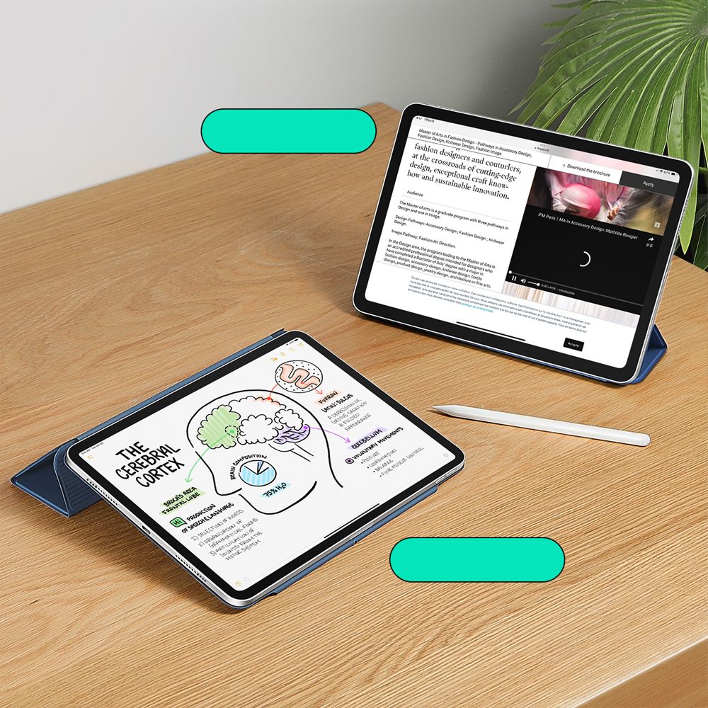 ESR Rebound Magnetisk Case til iPad Pro 12.9 2020 / 2021 / 2022 / iPad Air 13 2024 / 2025 - Blå