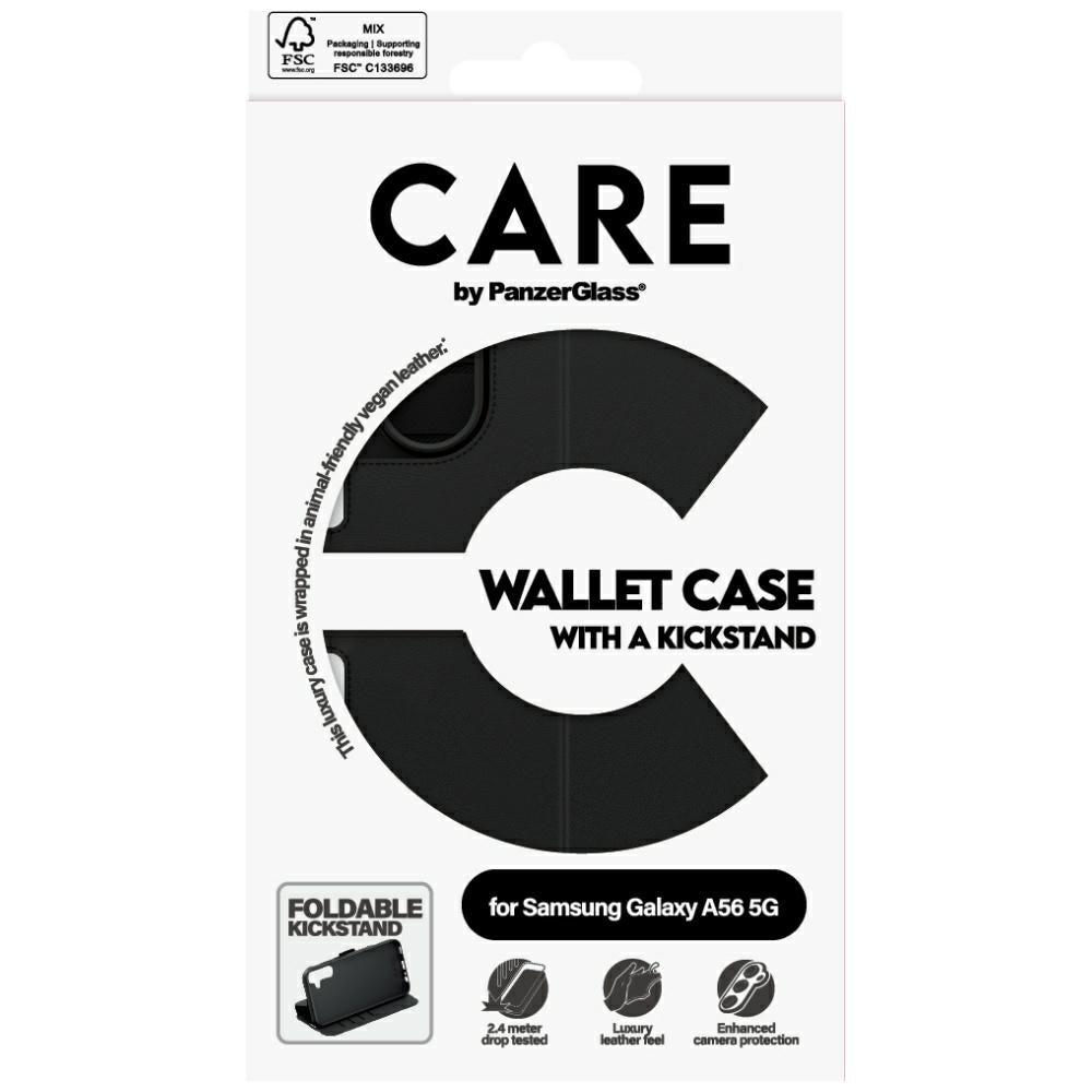 CARE af PanzerGlass Feature Wallet Kickstand Case til Samsung Galaxy A56 5G - sort
