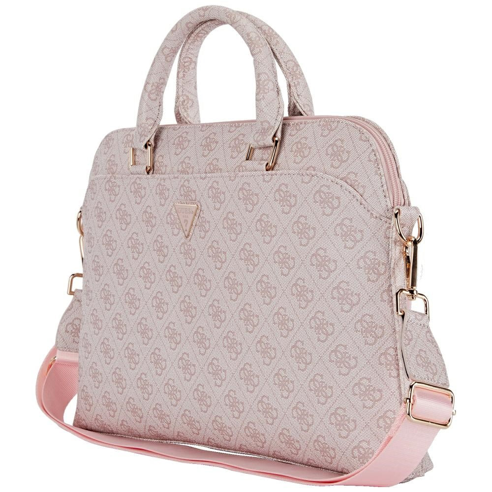 Guess 4G Zipper lommetriangel Logo 15" Laptop Bag - Pink