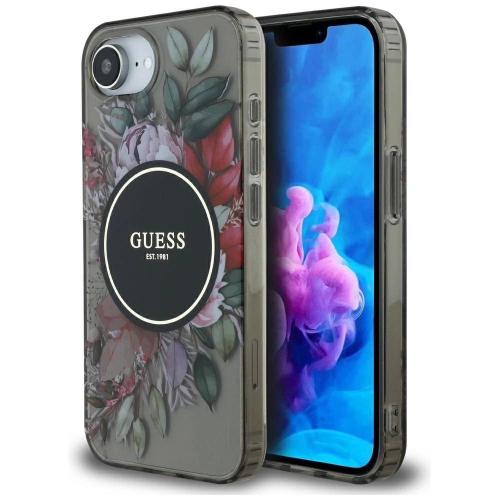 Guess IML Flowers MagSafe iPhone 16e Case - sort