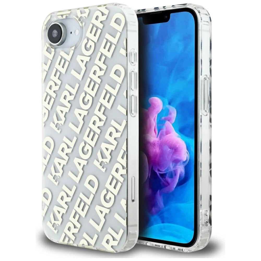 Karl Lagerfeld IML Repeat Logo iPhone 16e Case - Gold