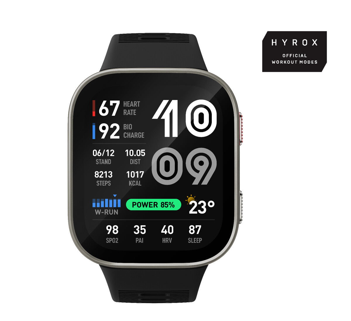 Amazfit Bip Max 5.26 cm (2.07") AMOLED Digital 432 x 514 pixels Touchscreen Silver Wi-Fi GPS (satellite)
