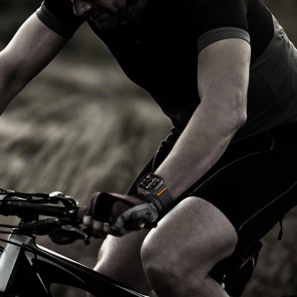 Tech-Protect Nylon Klem til Apple Watch 44 / 45 / 46 / 49 mm - sort