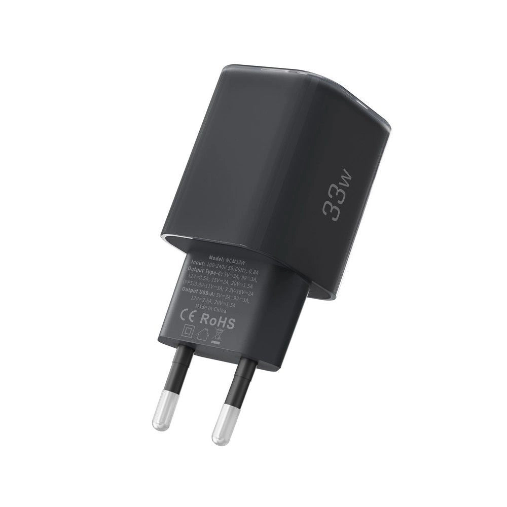 Tech-Protect NCM33W 2-port PD33W/QC3.0 vægoplader - sort