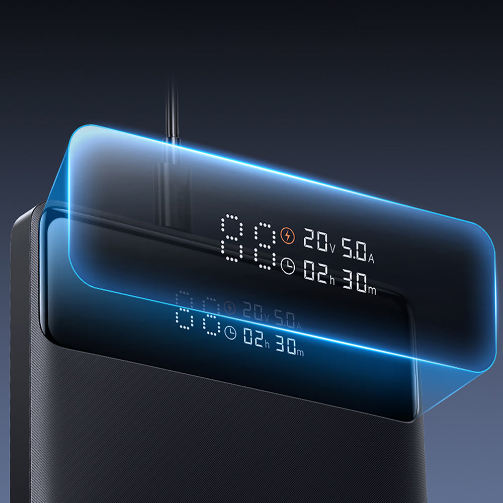 Baseus Blade H1 20000mAh 100W Powerbank med skærm - sort
