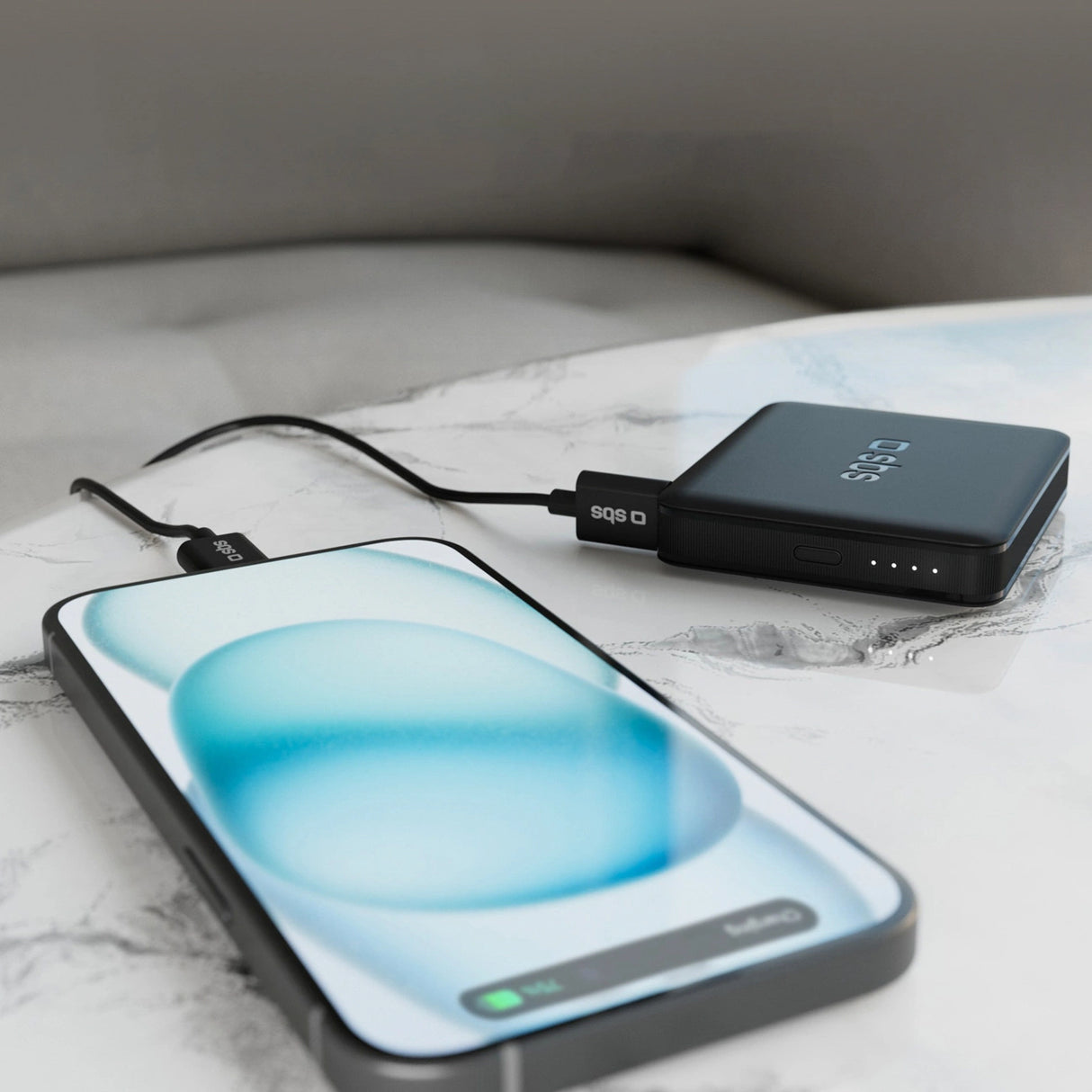 Powerbank SBS NanoTube 5000 mAh High-Density - sort