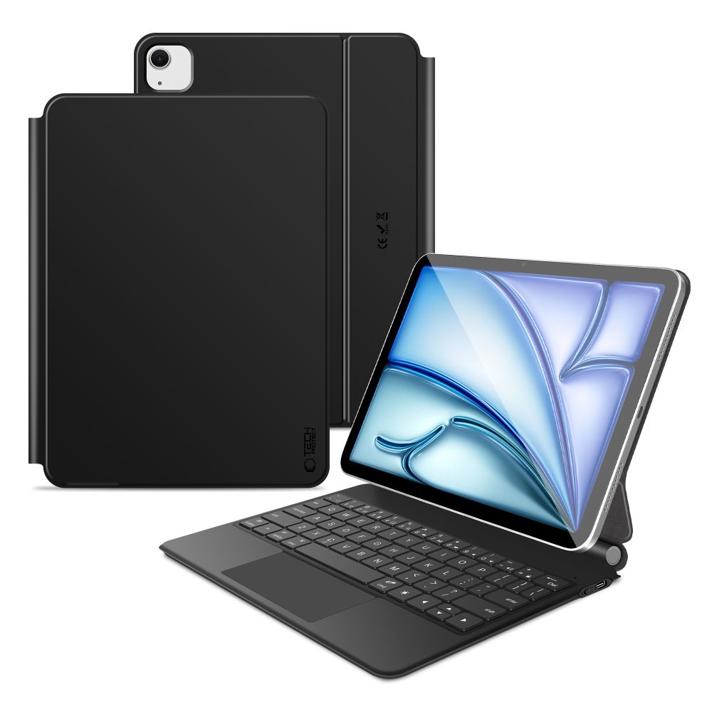 Tech-Protect Smartcase Magnetisk med tastatur til iPad Air 10.9 2020 / 2022 / iPad Air 11 2024 / 2025 - sort
