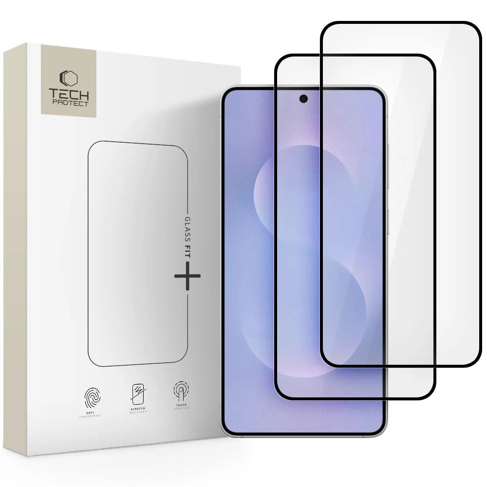 Tech-Protect Glass Fit+ 2-pack hærdet glas til Samsung Galaxy S25 Edge - gennemsigtigt