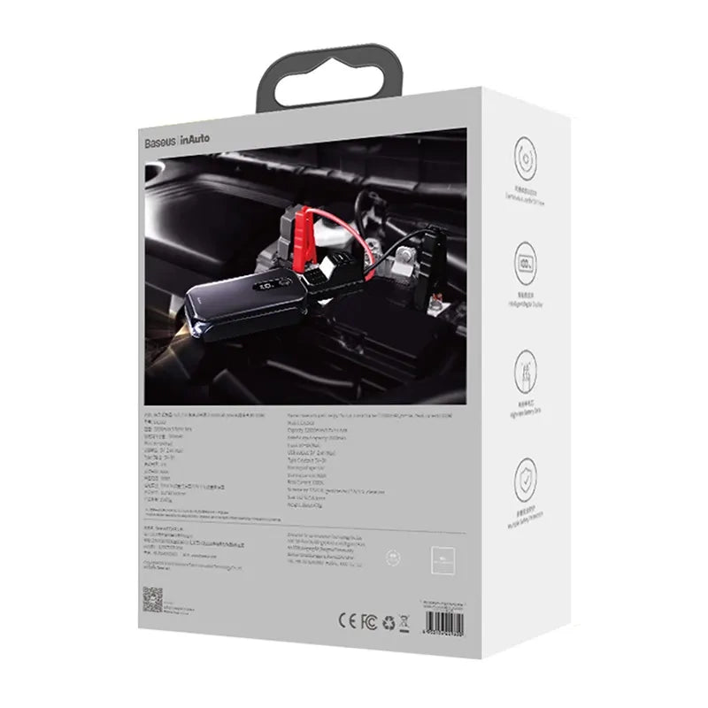 Baseus Super Energy Car Jump Starter 12000mAh, 1000A, USB (sort)