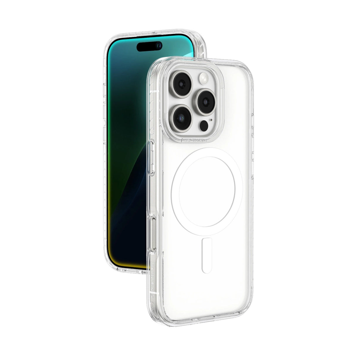 AmazingThing Titan Pro Mag Case med magnetisk ring til iPhone 16 Pro - gennemsigtig