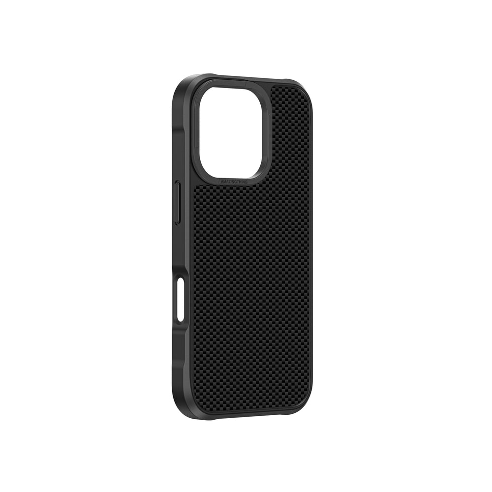 AmazingThing Titan Max Case med 600D Aramid Fibre til iPhone 16 Pro - sort