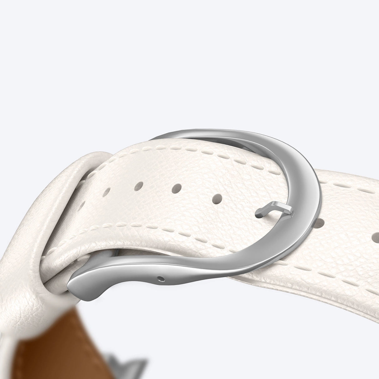 AmazingThing Class Band Læderrem til Apple Watch 45 / 46 / 49 mm - Lys beige