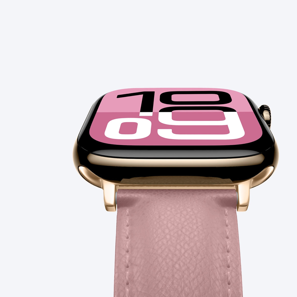 AmazingThing Class Band Læderrem til Apple Watch 45 / 46 / 49 mm - Pink