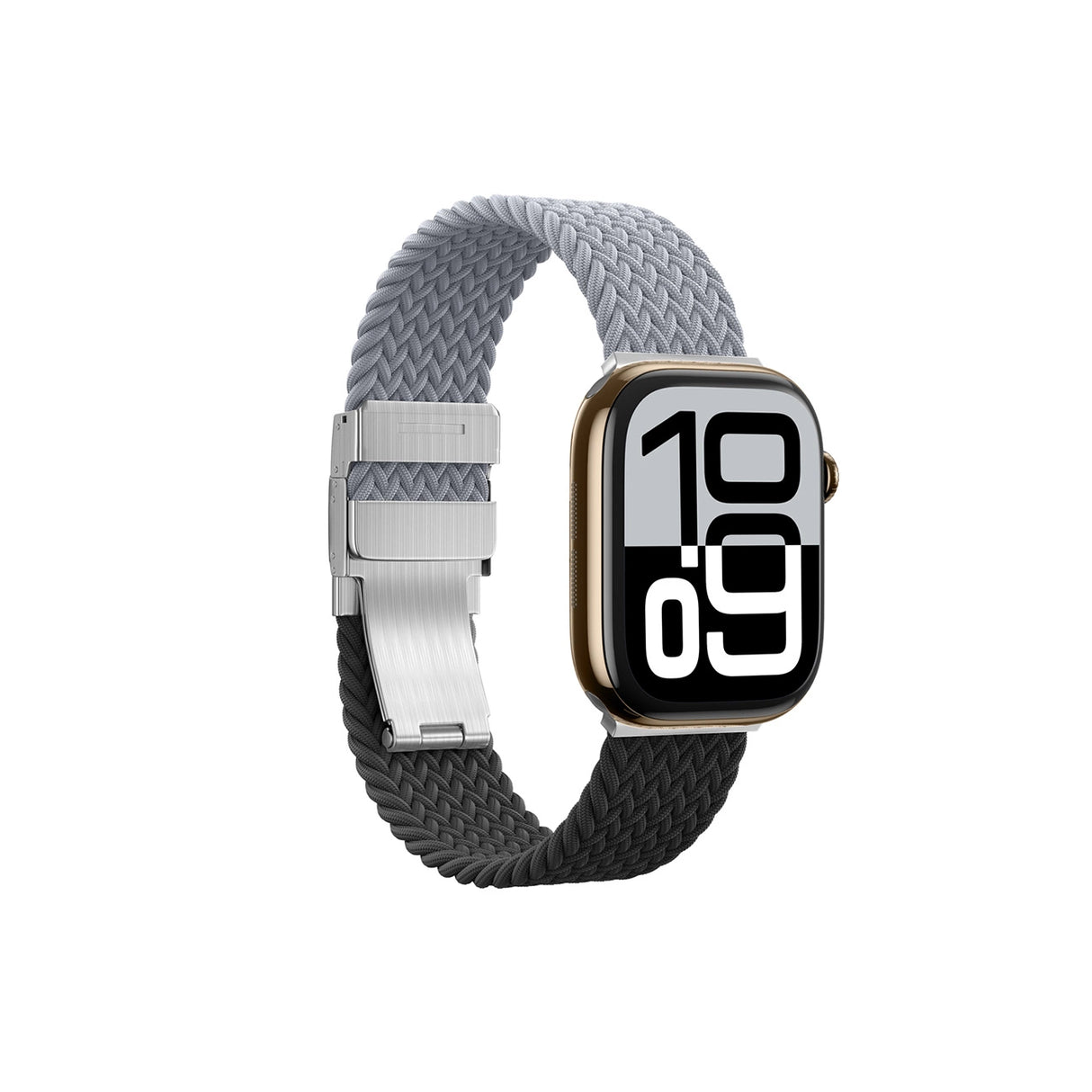 Sæt med 2 AmazingThing Blend-bånd til Apple Watch 45/46/49mm - Grå-Sort/Grå