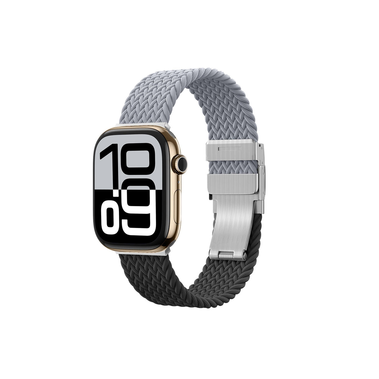 Sæt med 2 AmazingThing Blend-bånd til Apple Watch 45/46/49mm - Grå-Sort/Grå
