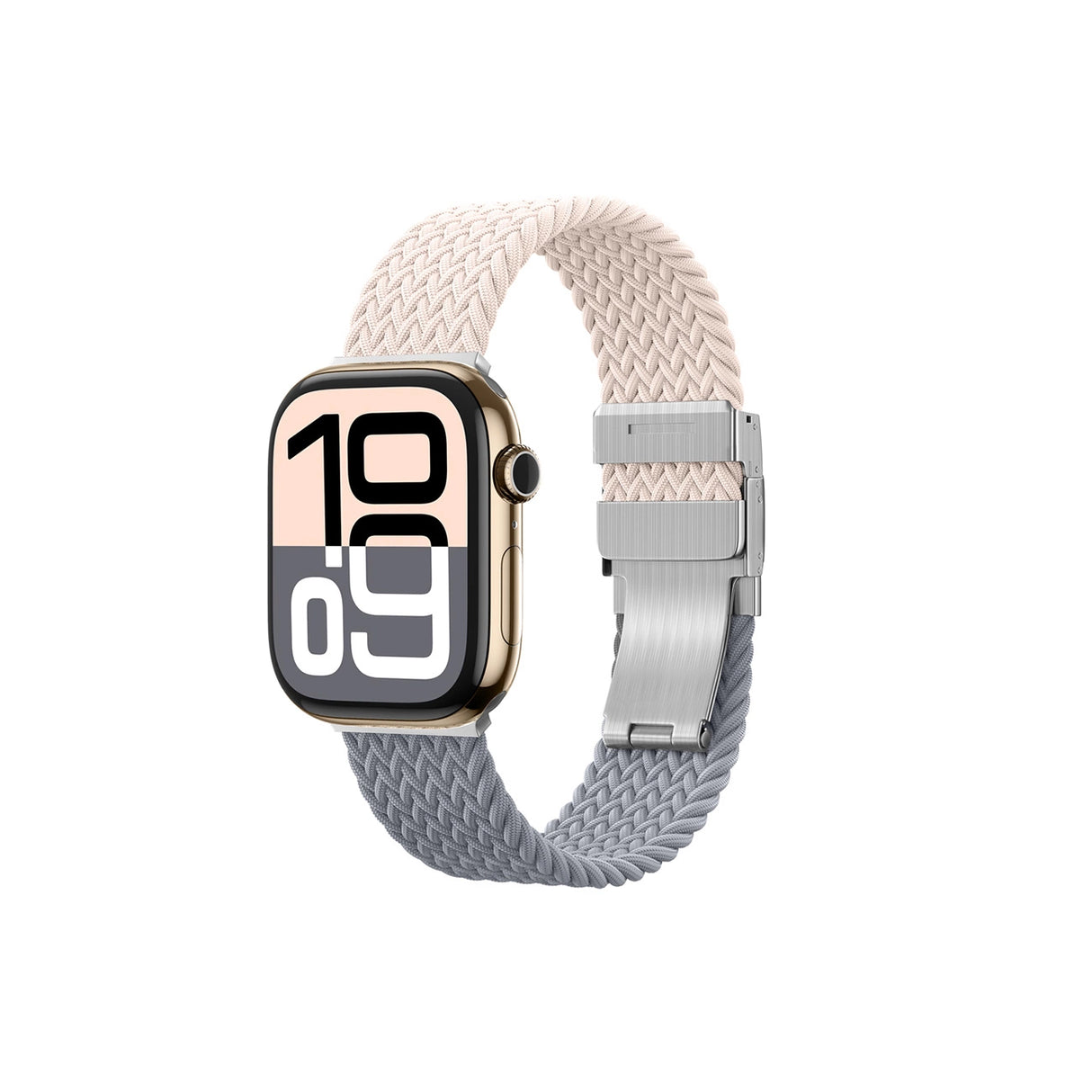 Sæt med 2 AmazingThing Blend-bånd til Apple Watch 45/46/49mm - Pink-Grey/Pink