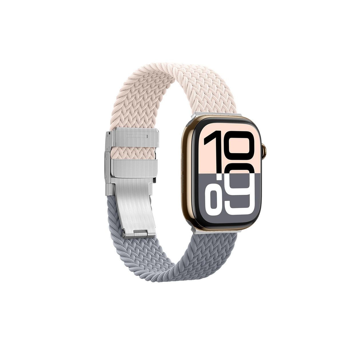 Sæt med 2 AmazingThing Blend-bånd til Apple Watch 45/46/49mm - Pink-Grey/Pink