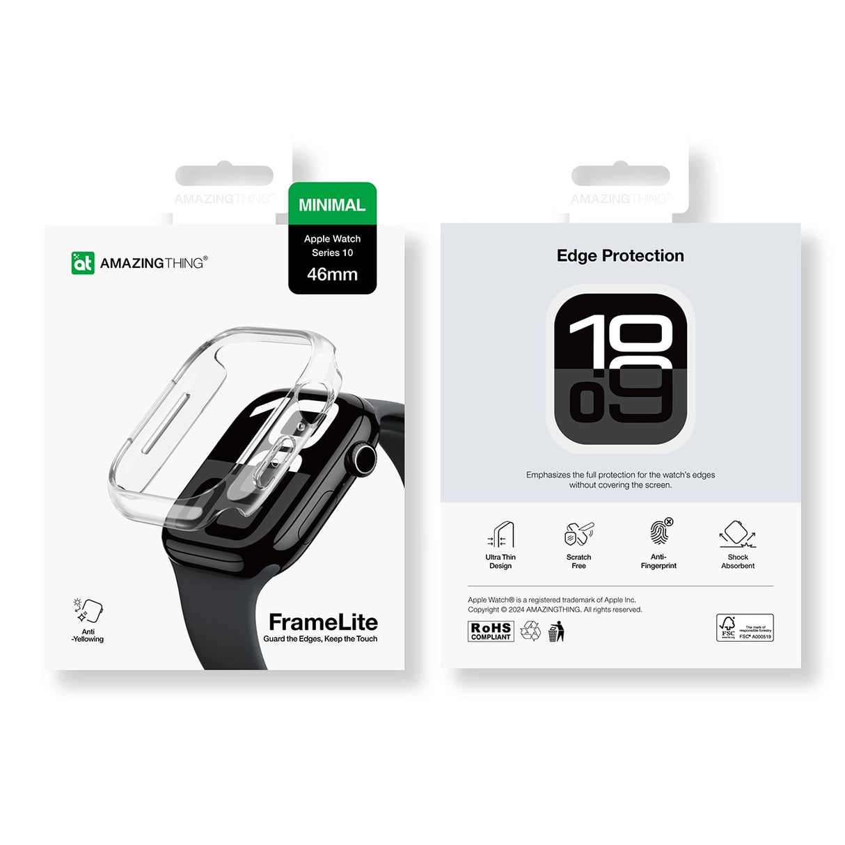 AMAZINGthing IW46MINCL Smart bærbart (wearable) tilbehør Cover Transparent Polykarbonat (PC)