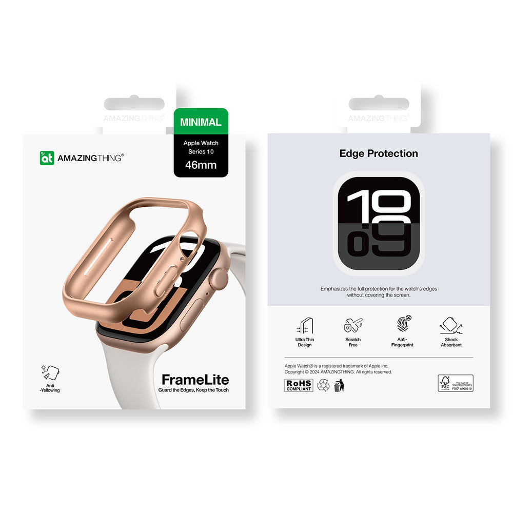 AmazingThing Minimal Case til Apple Watch 46mm Rose Gold