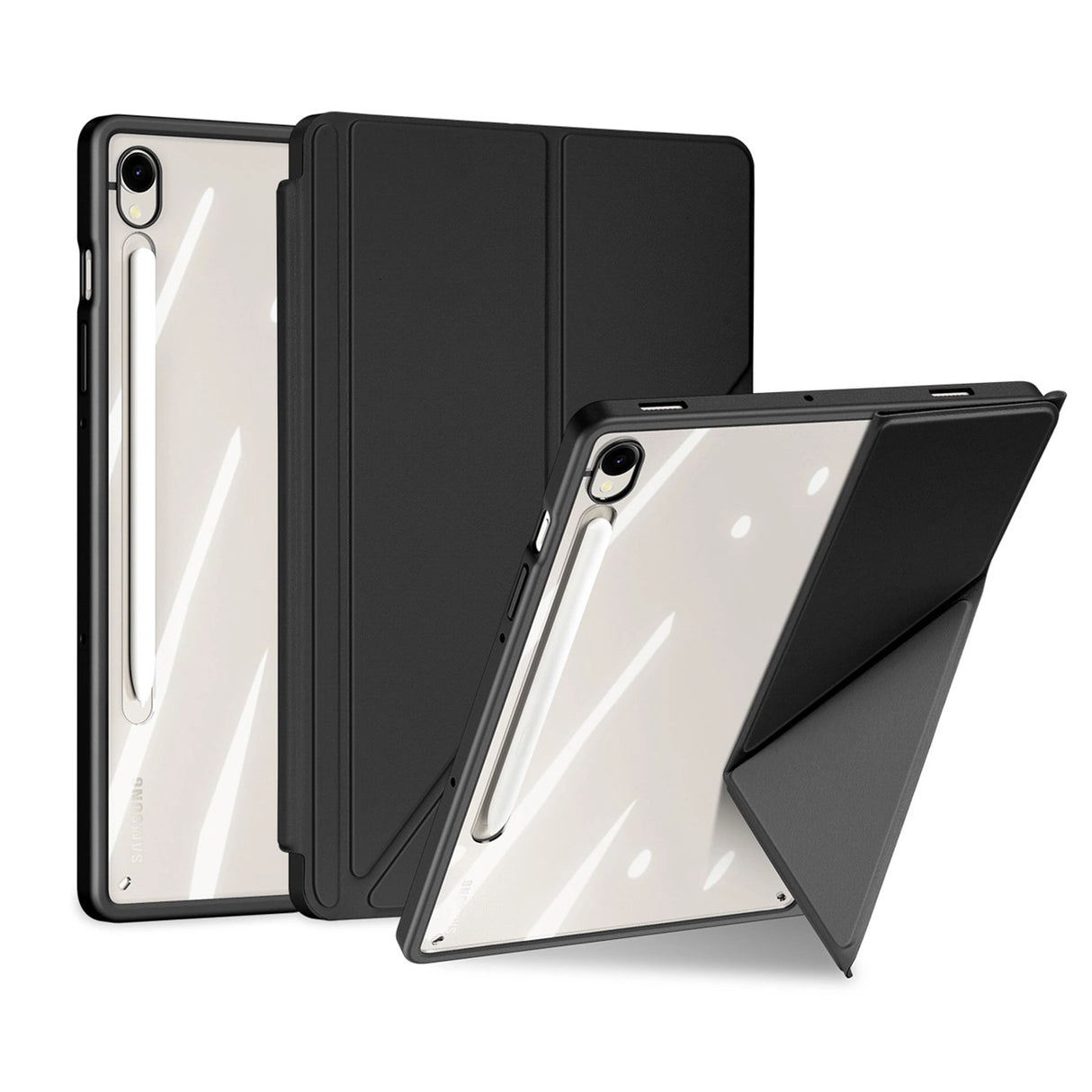 Dux Ducis Magi Case with Stylus Holder for Samsung Galaxy Tab S10 FE/S9/S9 FE - Black