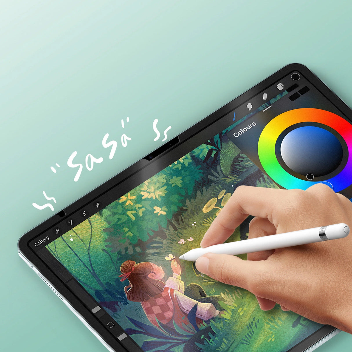 Dux Ducis Naad Paperlike Matte Screen Protector til iPad Air 13" (2024/2025) - med sort ramme