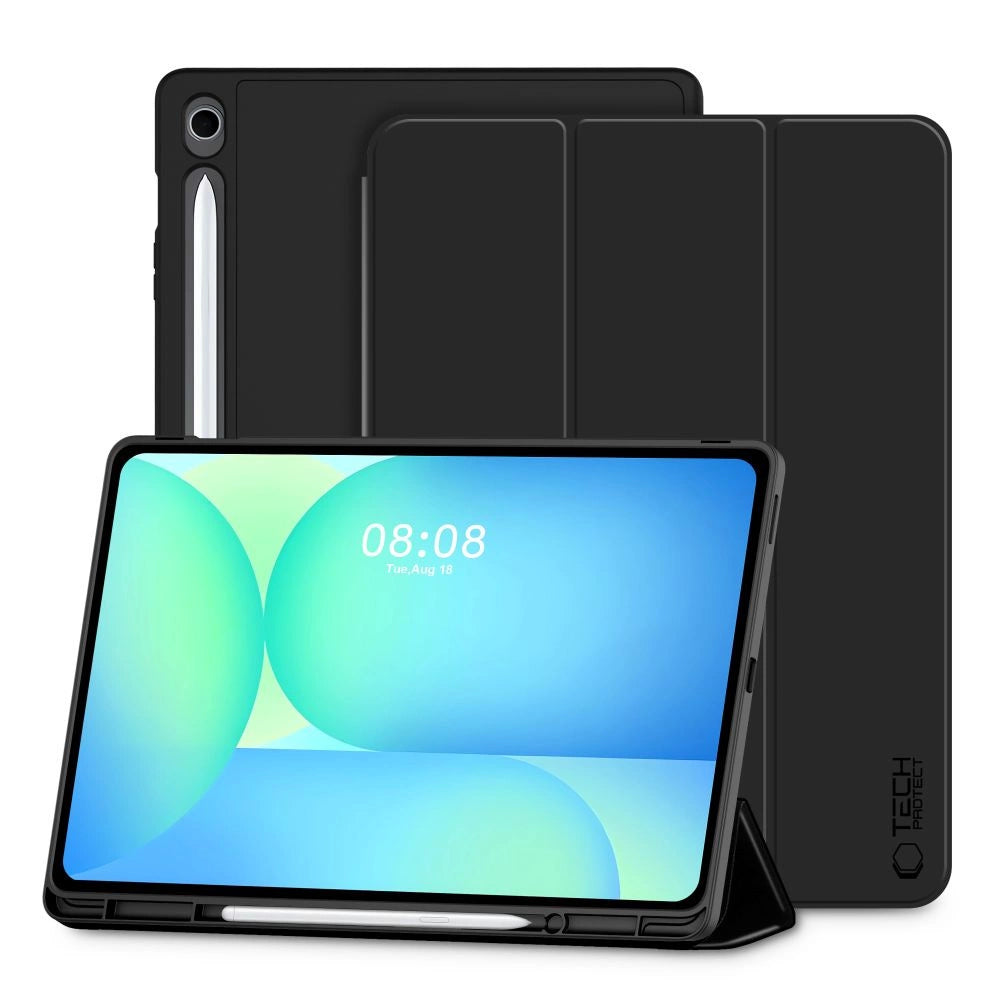 TechProtect SmartCase Pen case til Samsung Galaxy Tab S10 FE+ 13.1 X620 / X626B - sort