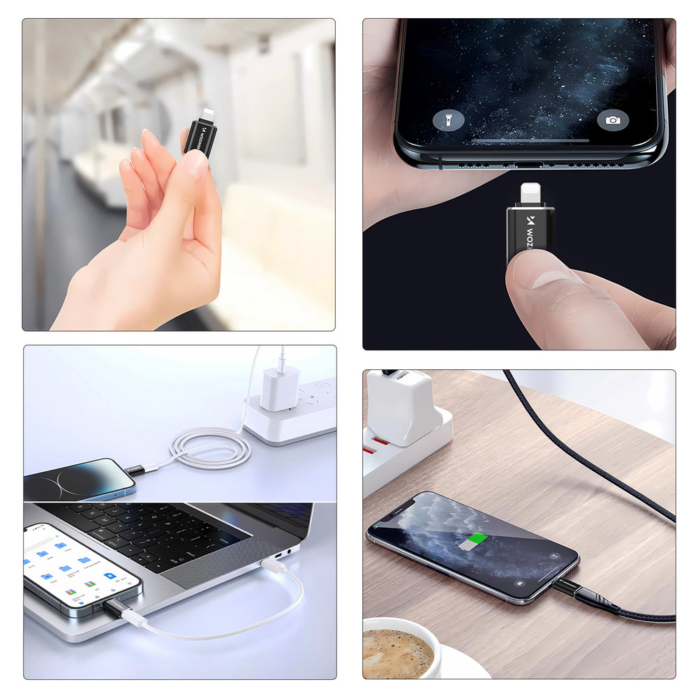 Wozinsky WALC-01 Lightning til USB-C-adapter - sort