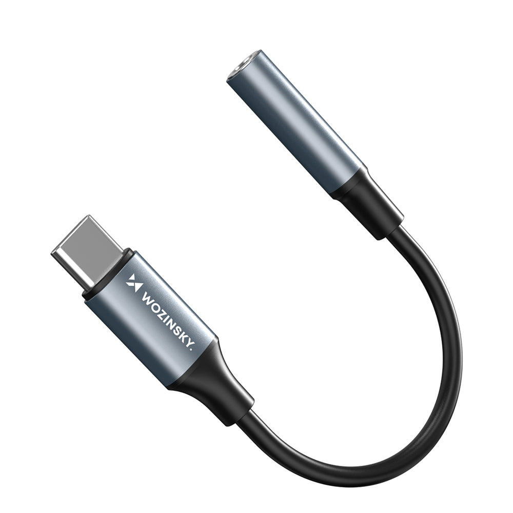Wozinsky WACM-01 USB-C Adapter - 3,5 mm Mini Jack - sort