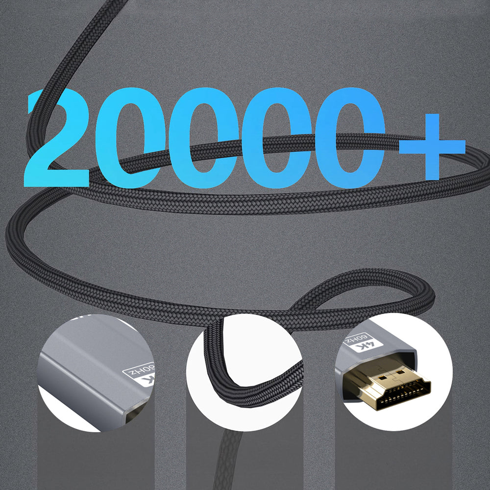 Wozinsky WCCH-01 USB-C - HDMI 4K 60Hz kabel 1,8 m - sort