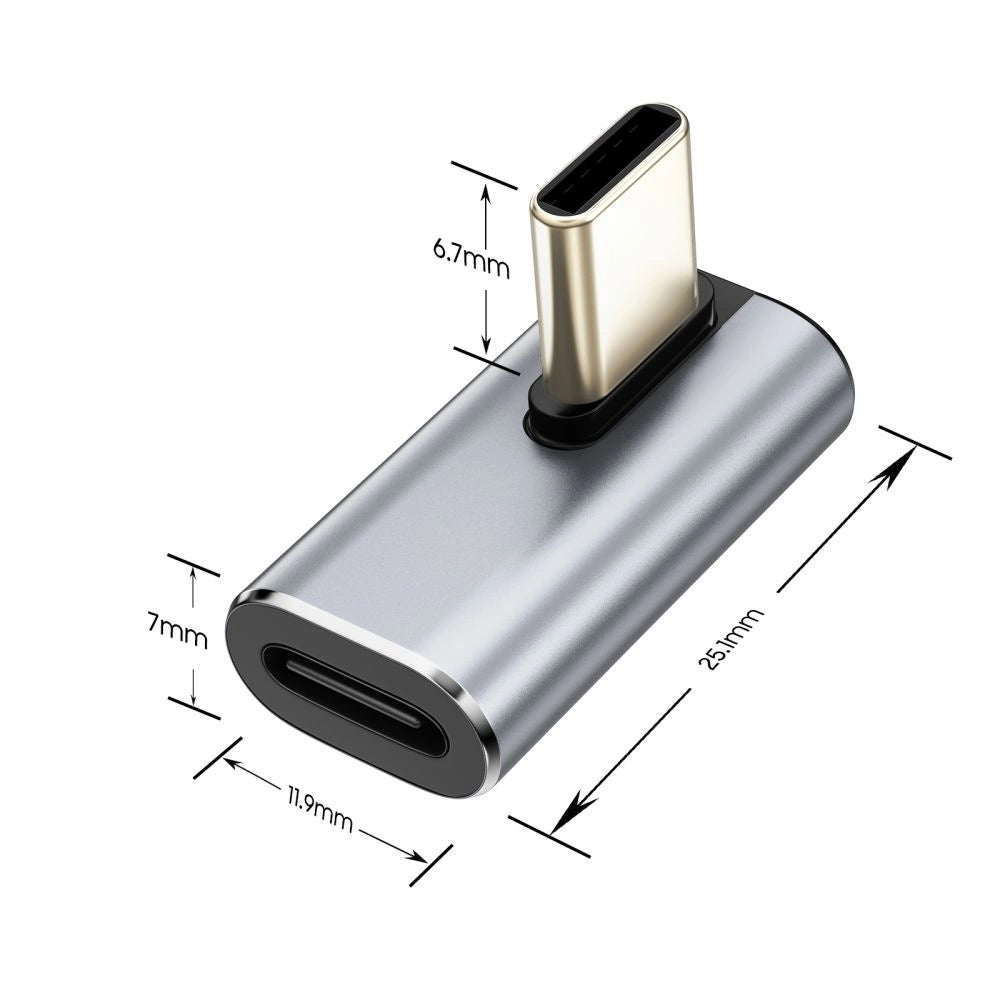 Tech-Protect Ultraboost AA03 USB-C vinklet adapter - Grå