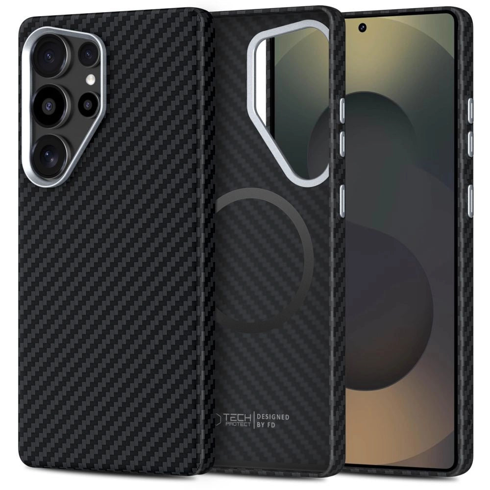Tech-Protect Ion Carbon MagSafe Case til Samsung Galaxy S25 Ultra - sort