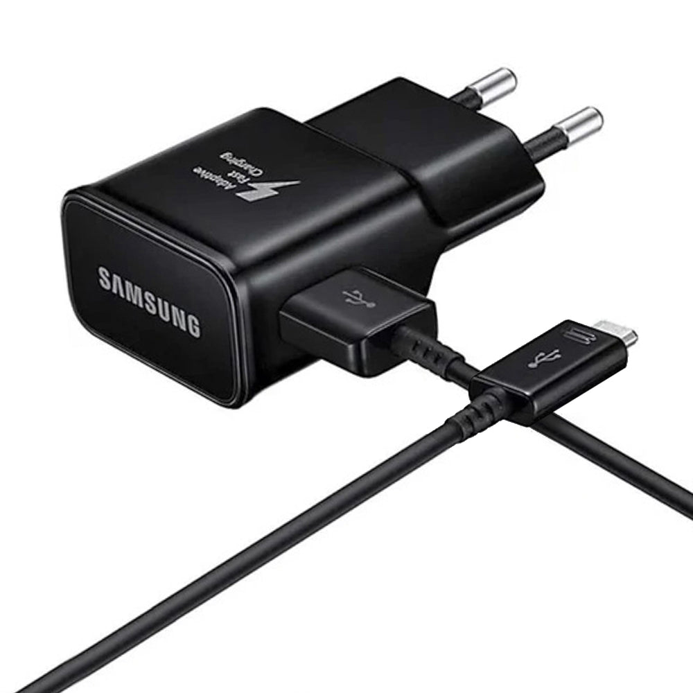 Samsung EP-TA200EBE USB-A 15W wall charger with EP-DR140ABE USB-A - USB-C cable (OOB Bulk - replacement packaging) - black